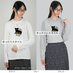 猫 ロン t 猫 長袖 t シャツ ねこ 猫イラスト Sorry i'm late, my cat was sitting on me.