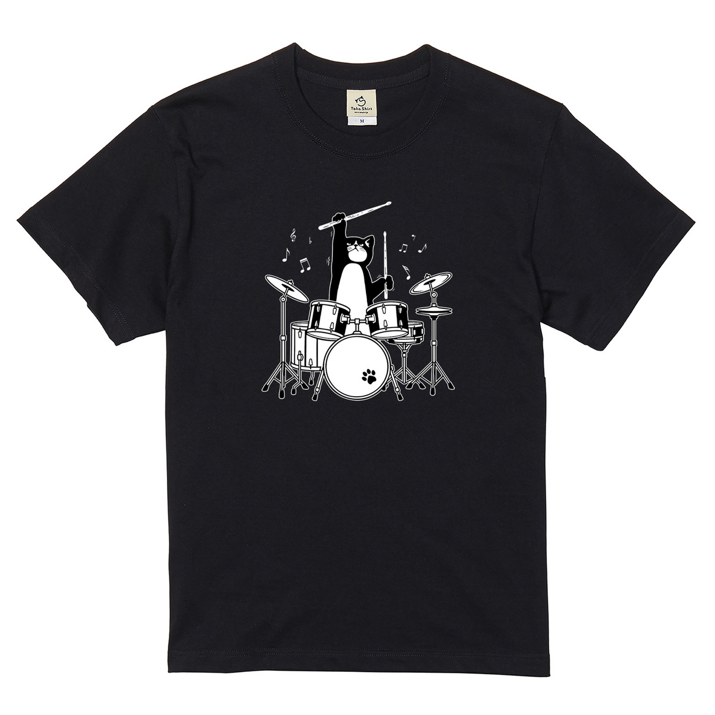 猫ドラム 猫Tシャツ｜音楽好きに人気