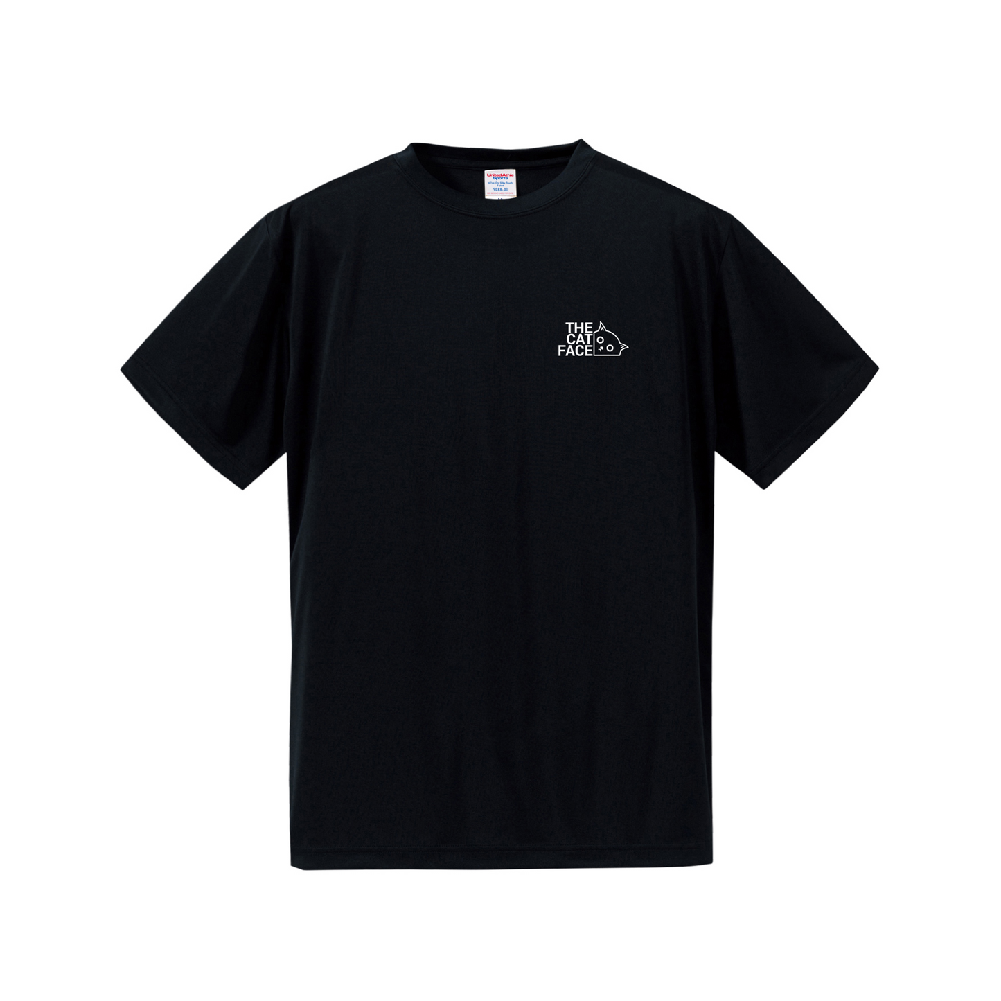 猫tシャツ ドライTシャツ シルキータッチTシャツ ねこ 猫イラスト おもしろ tシャツ THE CAT FACE ワンポイント
