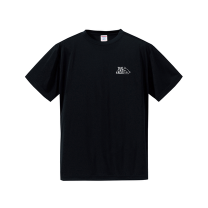 猫tシャツ ドライTシャツ シルキータッチTシャツ ねこ 猫イラスト おもしろ tシャツ THE CAT FACE ワンポイント