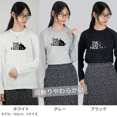 猫 ロン t 猫 長袖 t シャツ ねこ 猫イラスト The Cat Face.