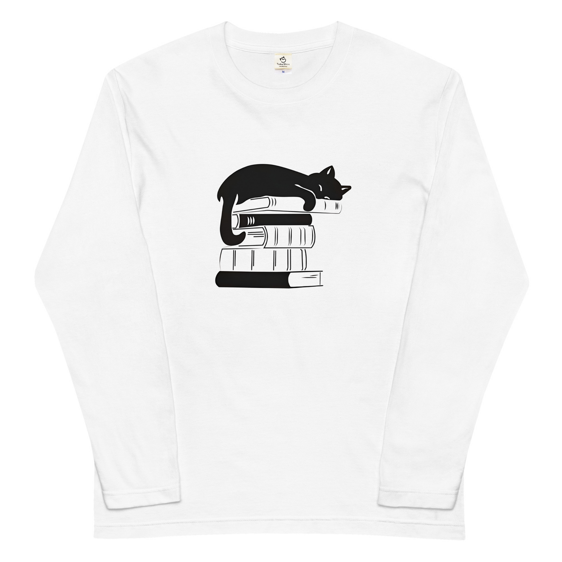 猫 ロン t 猫 長袖 t シャツ ねこ 猫イラストCat & Book.