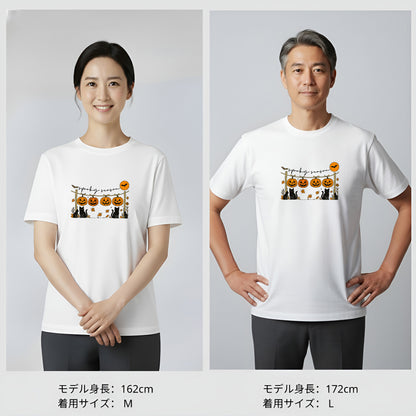 猫tシャツ ねこ 猫イラスト おもしろ tシャツ かわいい ハロウィン2|アダルト&キッズサイズ