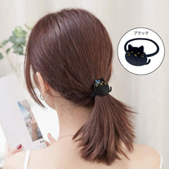 ヘアゴム シュシュ 猫 2個 髪留め 髪どめ まとめ髪 ヘア飾り レディースアクセサリー 簡単アレンジ (割引クーポン対象外).