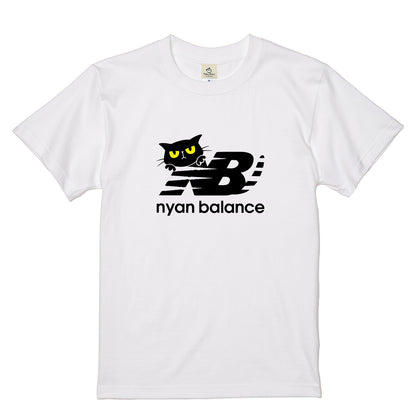 Nyan Balance 猫Tシャツ コットン／ドライが選べる｜おもしろ猫デザイン