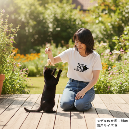 猫tシャツ ねこ 猫イラスト おもしろ tシャツ かわいい THE CAT FACE2｜アダルト&キッズサイズ