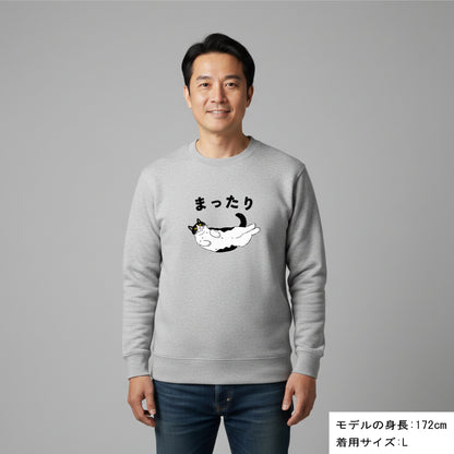 猫 トレーナー  かわいい 猫イラスト ハチワレ猫 まったり