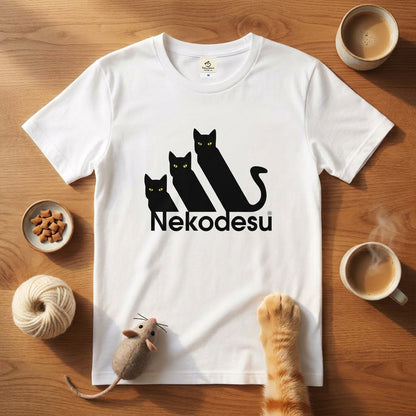 Nekodesu 猫Tシャツ｜かわいいワンポイント