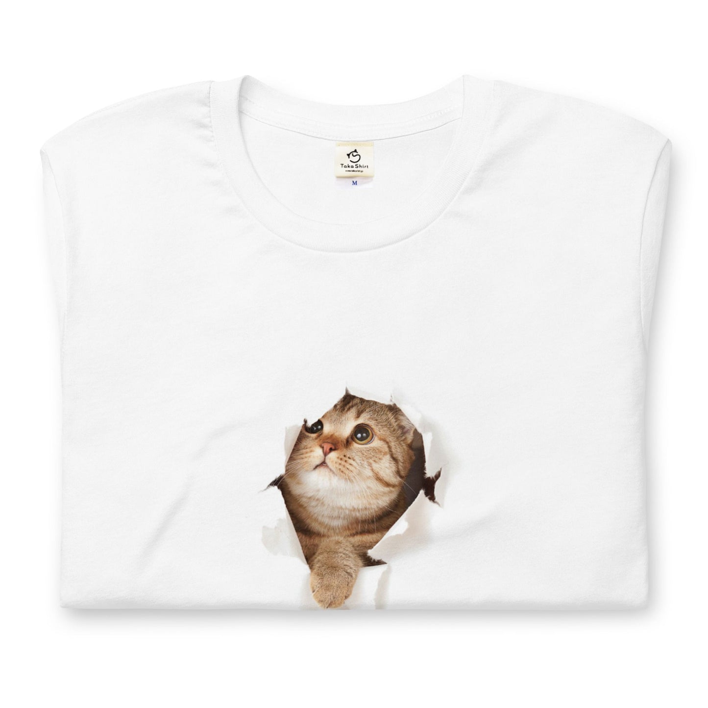 猫tシャツ ねこ 猫イラスト3D CAT 10 可愛い｜アダルト&キッズサイズ.