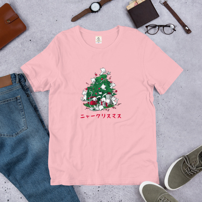 【クリスマス限定商品】猫tシャツ ねこ 猫イラスト 猫クリスマス.