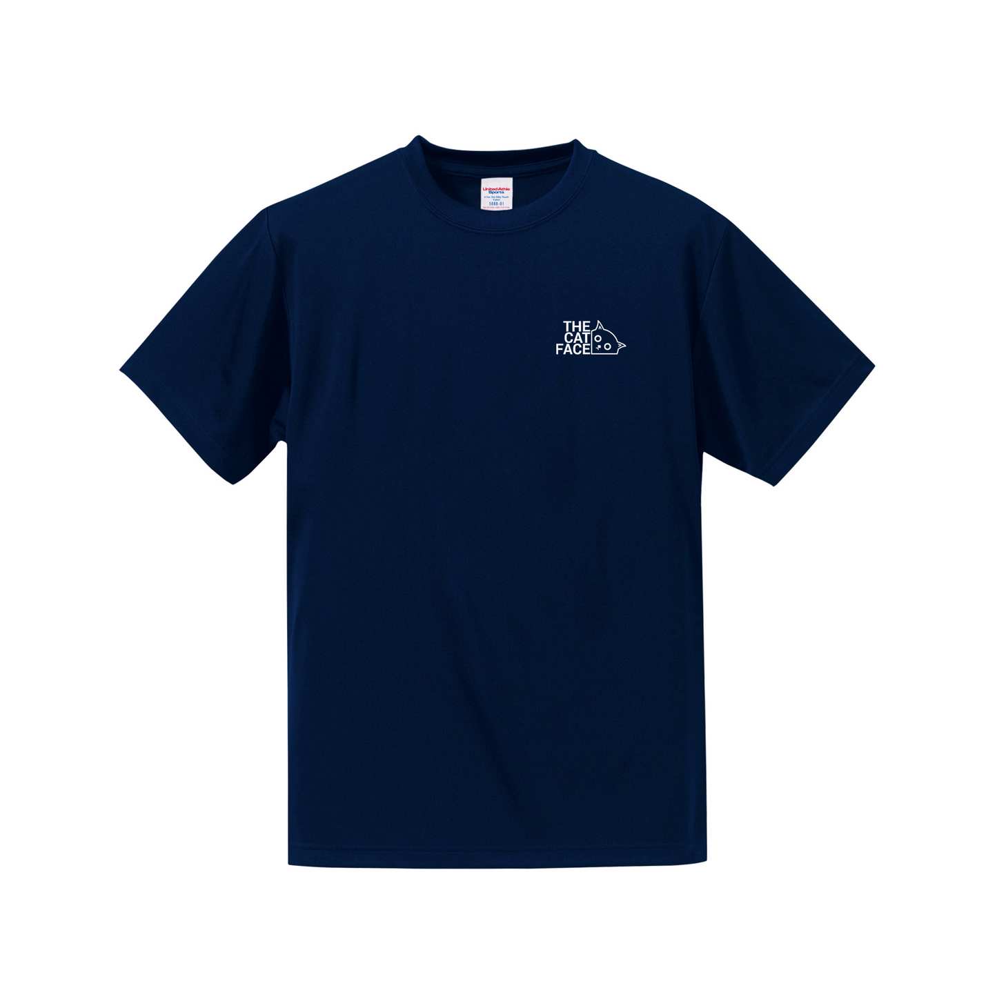 猫tシャツ ドライTシャツ シルキータッチTシャツ ねこ 猫イラスト おもしろ tシャツ THE CAT FACE ワンポイント