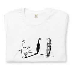 猫tシャツ ねこ 猫イラスト 猫＆傘 ｜アダルト&キッズサイズ.