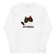 猫 ロン t 猫 長袖 t シャツ ねこ 猫イラスト Caturday.