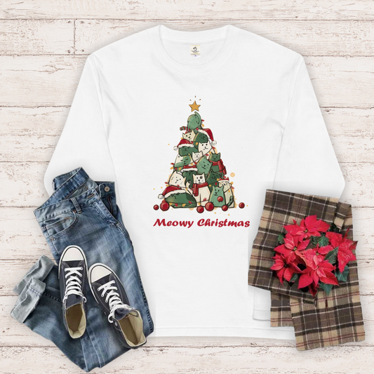 【クリスマス限定商品】猫 ロン t 猫 長袖 t シャツ ねこ 猫イラスト 猫クリスマス.