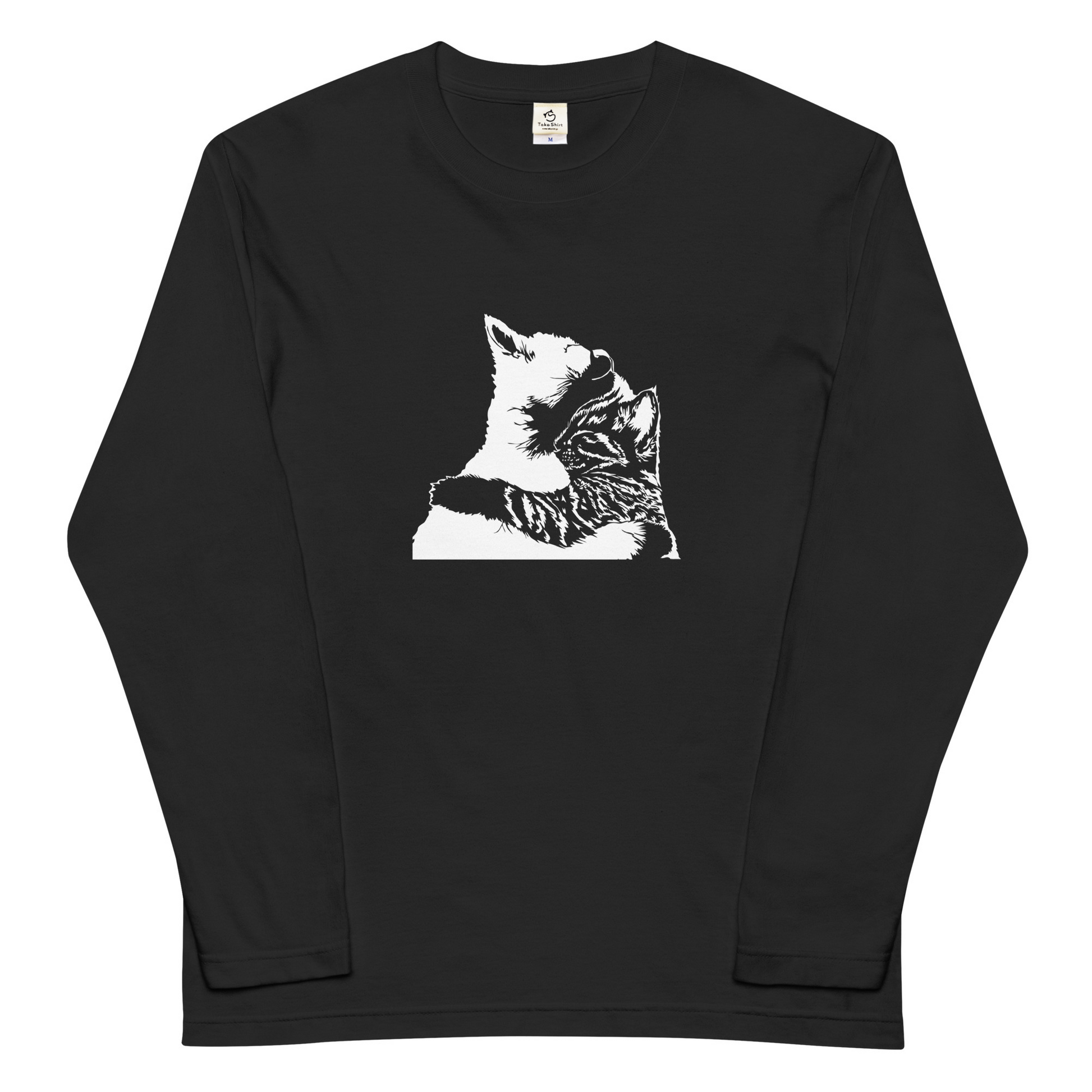 【バレンタイン限定】猫 ロン t 猫 長袖 t シャツ ねこ 猫イラスト 可愛い猫.