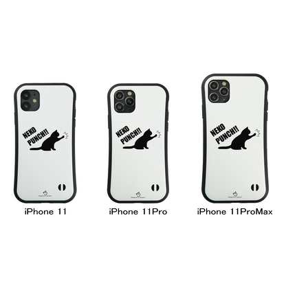 ケース ねこ 猫イラスト 猫パンチ スマホ ケース iPhone8, SE2, SE3 ~ ケース iPhone16シリーズ