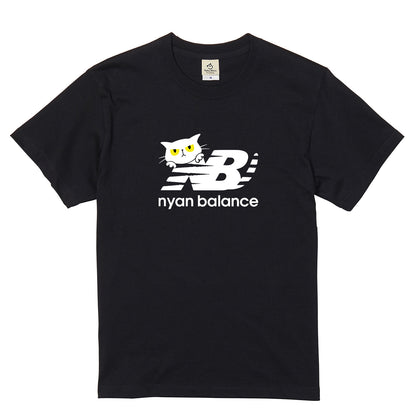 Nyan Balance 猫Tシャツ コットン／ドライが選べる｜おもしろ猫デザイン