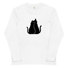 【バレンタイン限定】猫 ロン t 猫 長袖 t シャツ ねこ 猫イラスト.