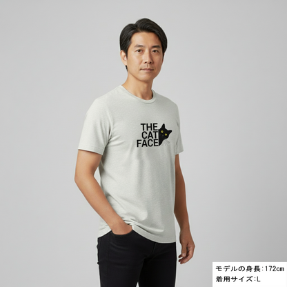 猫tシャツ ねこ 猫イラスト おもしろ tシャツ かわいい THE CAT FACE2｜アダルト&キッズサイズ