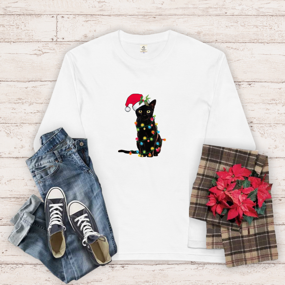 【クリスマス限定商品】猫 ロン t 猫 長袖 t シャツ ねこ 猫イラスト 猫クリスマス.