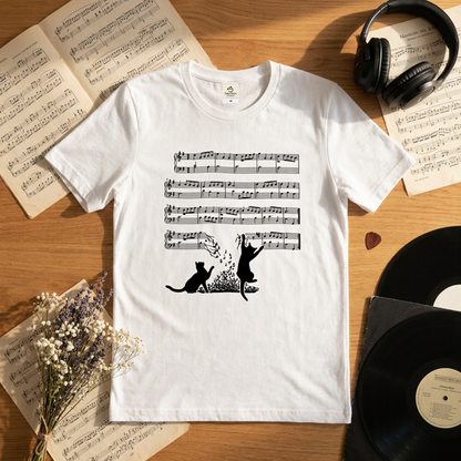 猫音符 Tシャツ | 音楽好きに人気