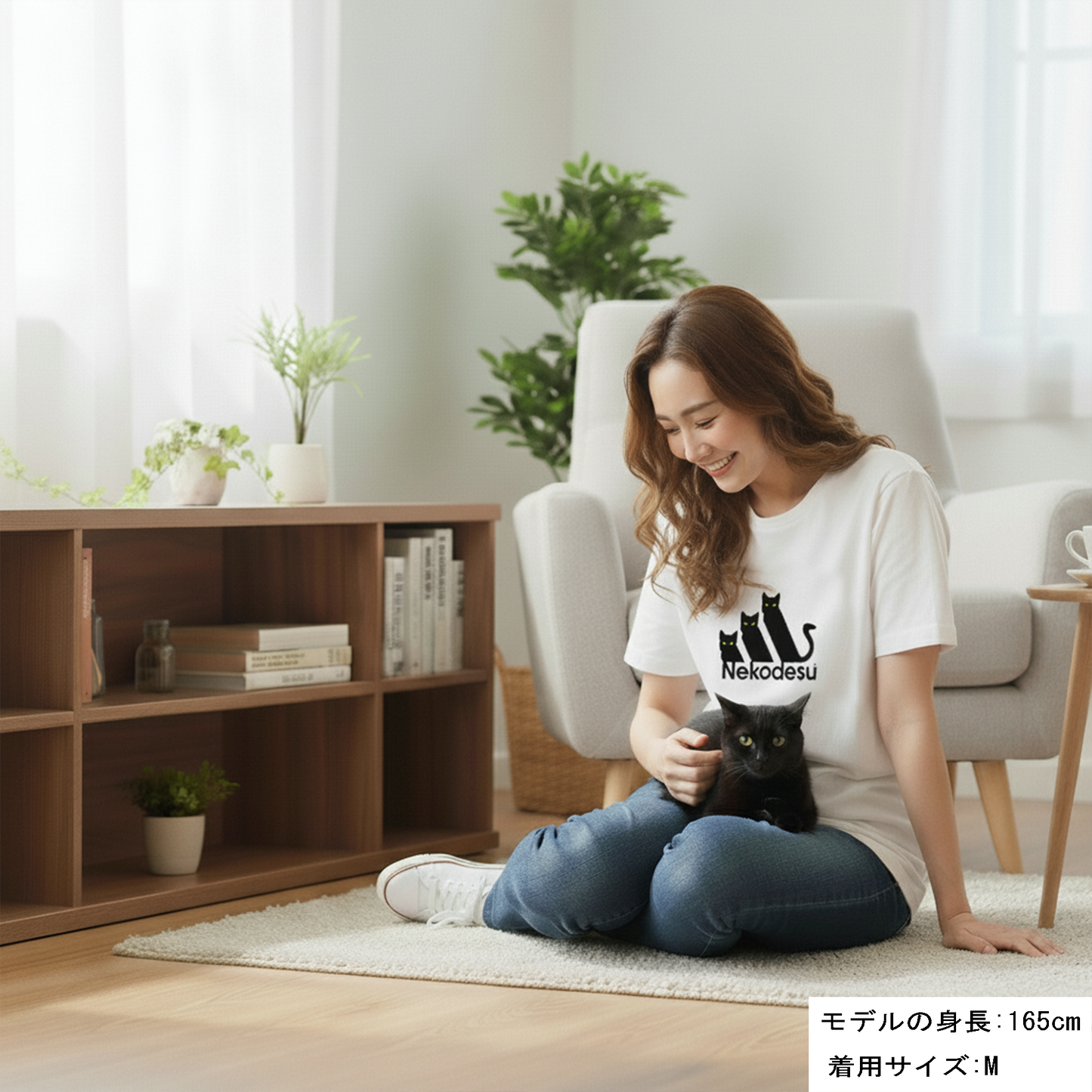 猫tシャツ ねこ 猫イラスト おもしろ tシャツ かわいい Nekodesu｜アダルト&キッズサイズ