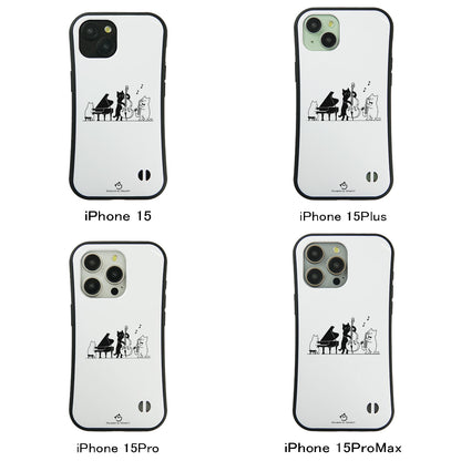 ケース ねこ 猫イラスト猫ジャズバンドー スマホ ケース iPhone8, SE2, SE3 ~ ケースiPhone17シリーズ