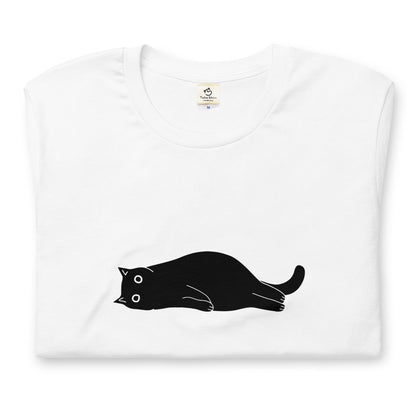 猫tシャツ ねこ 猫イラスト 可愛い　黒猫｜アダルト&キッズサイズ.