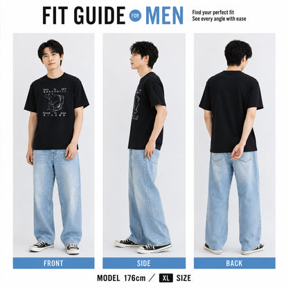 シュール黒猫 トイレ Tシャツ ｜ 猫好き・ユーモア好きに人気
