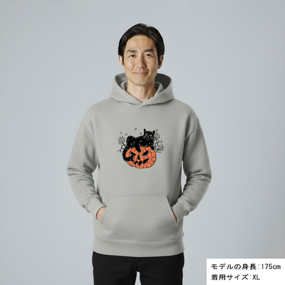 猫 パーカー ねこ かわいい 黒猫 ハロウィン1 ｜アダルト&キッズサイズ
