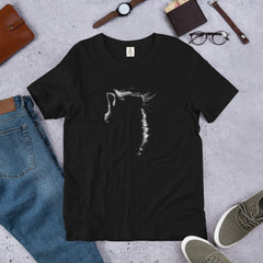 猫tシャツ ねこ 猫イラスト  可愛い猫 猫の光と影シリーズ｜アダルト&キッズサイズ【6種類デザインあり】.