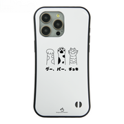 ケース ねこ 猫イラスト  グー、パー、チョキ  スマホ ケース iPhone8, SE2, SE3 ~ ケース iPhone17シリーズ