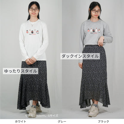 【クリスマス限定商品】猫 ロン t 猫 長袖 t シャツ ねこ 猫イラスト 猫クリスマス.