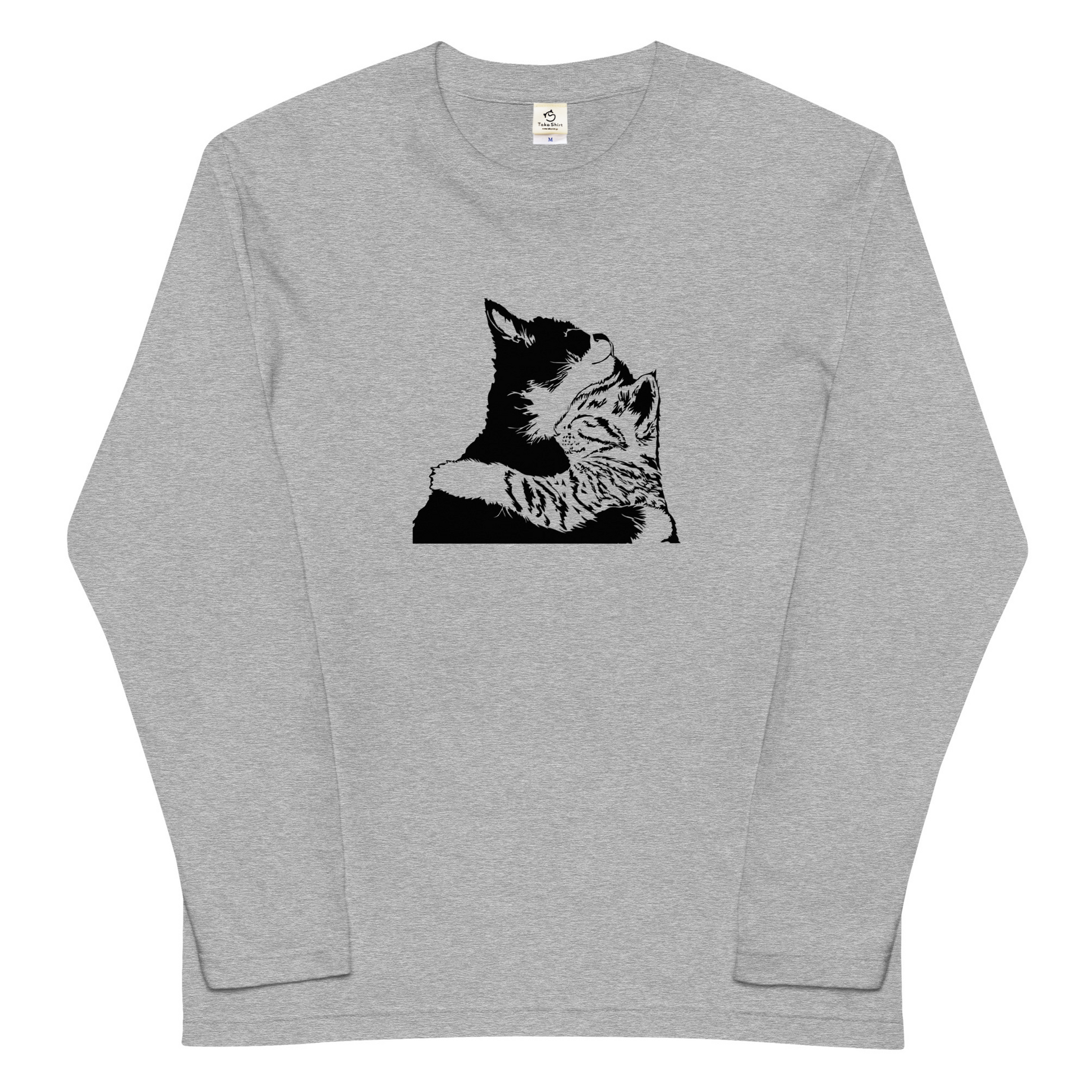【バレンタイン限定】猫 ロン t 猫 長袖 t シャツ ねこ 猫イラスト 可愛い猫.