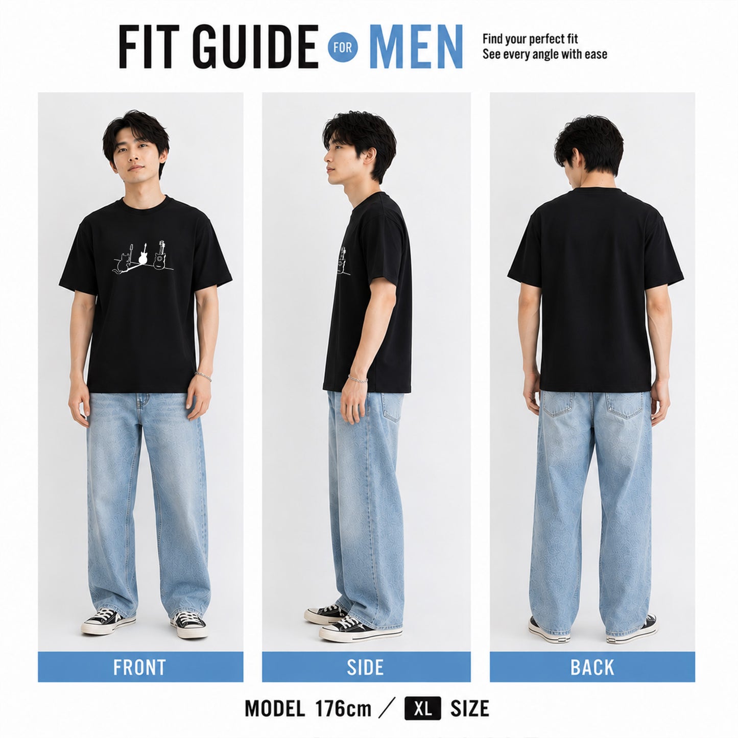 猫ギター 猫Tシャツ｜音楽好きに人気