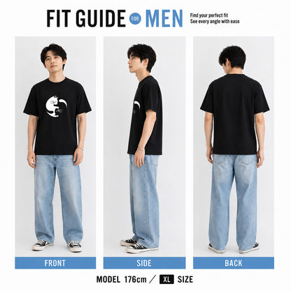 【24時間限定★半額】陰陽サークル猫Tシャツ｜おもしろ 猫デザイン