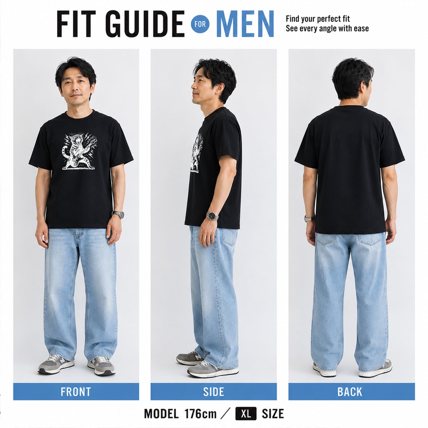 ロック猫ギター Tシャツ | 音楽好きに人気