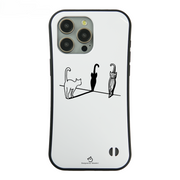 ケース ねこ 猫イラスト猫＆傘 スマホ ケース iPhone8, SE2, SE3 ~ ケースiPhone17シリーズ