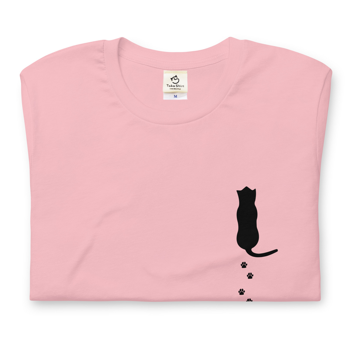 猫tシャツ ねこ 猫イラスト 猫の足跡