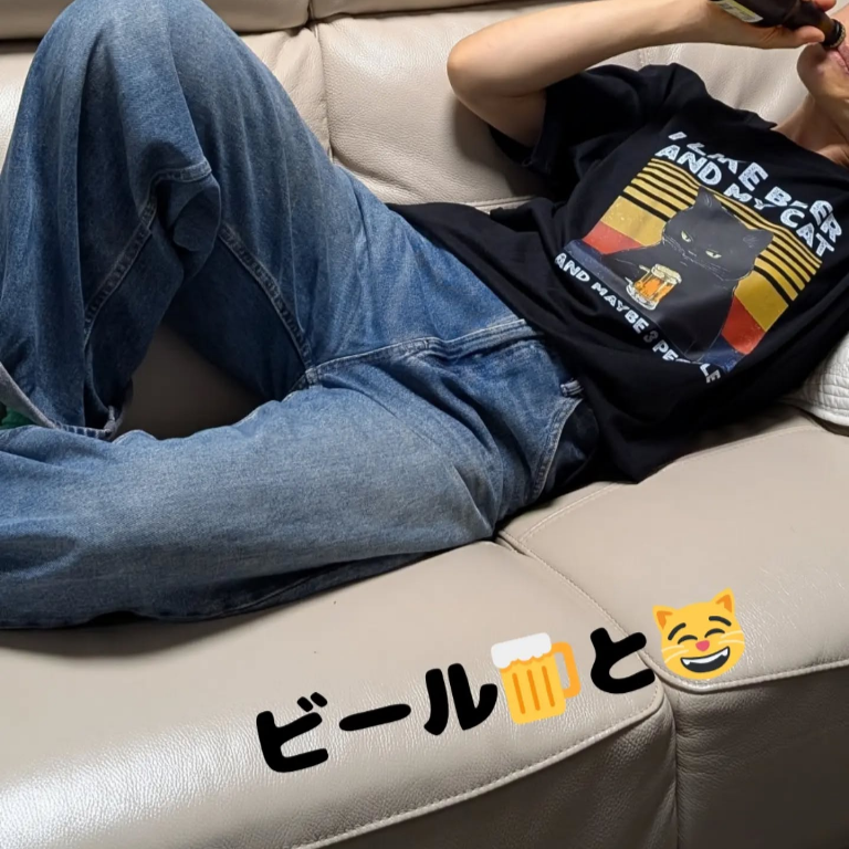 I LIKE BEER AND MY CAT｜猫／犬が選べるTシャツ