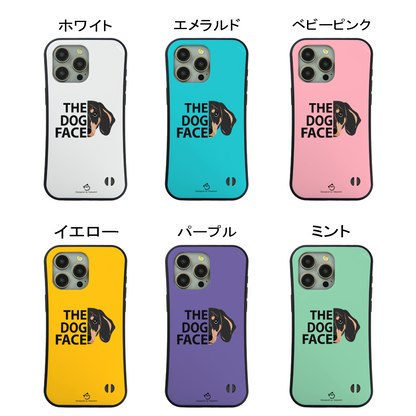 ケース いぬ 犬 イラスト  ダックス フンド THE DOG FACE スマホ ケース iPhone8, SE2, SE3 ~ ケース iPhone16シリーズ