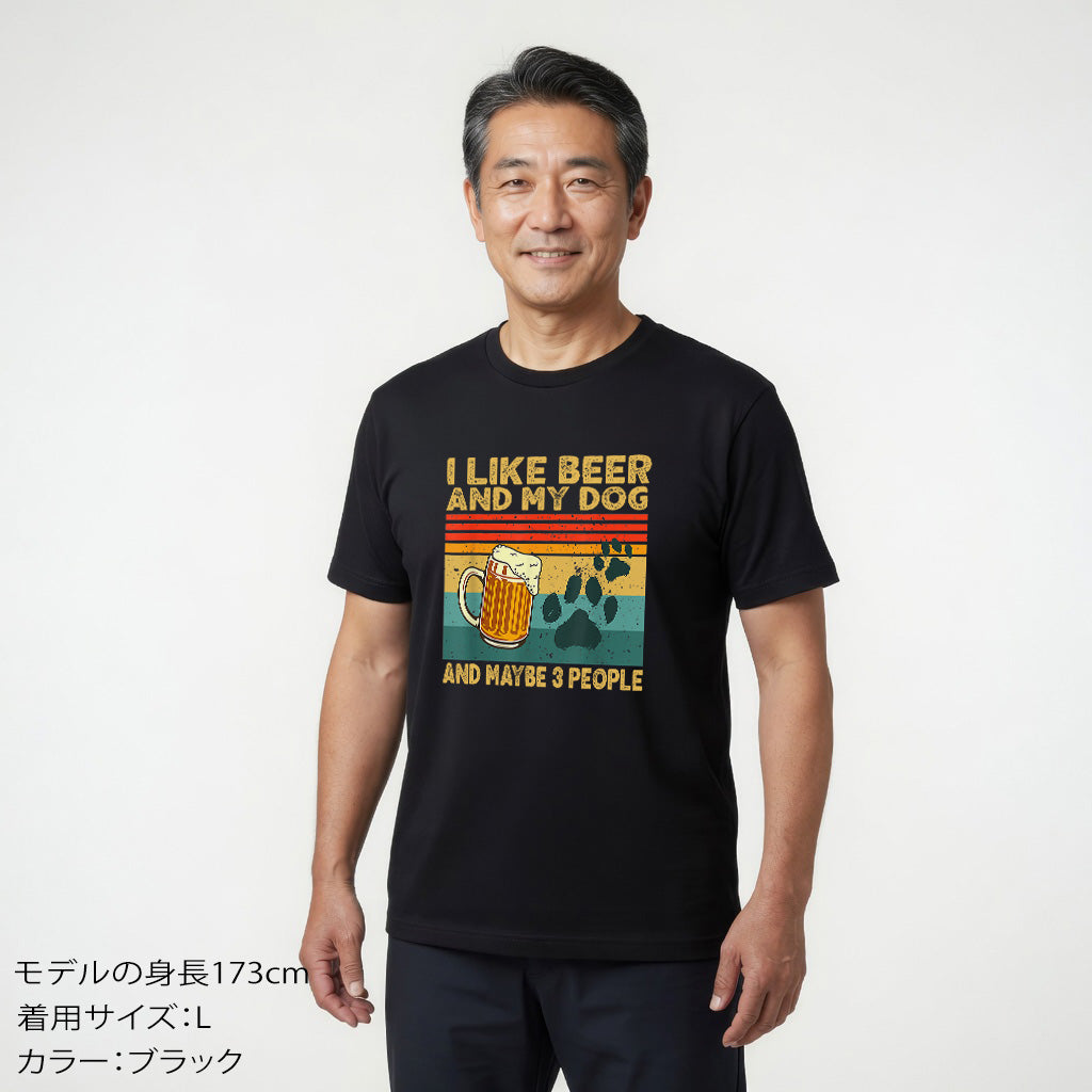 I LIKE BEER AND MY CAT｜猫／犬が選べるTシャツ