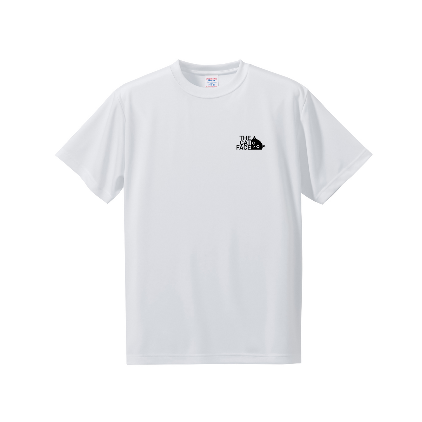 猫tシャツ ドライTシャツ シルキータッチTシャツ ねこ 猫イラスト おもしろ tシャツ THE CAT FACE ワンポイント