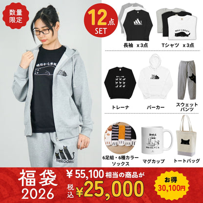 【お得な福袋】12点セット 福袋 2026 《猫デザインのランダム》驚きの価値が詰まった限定セット