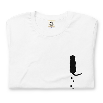 猫tシャツ ねこ 猫イラスト 猫の足跡