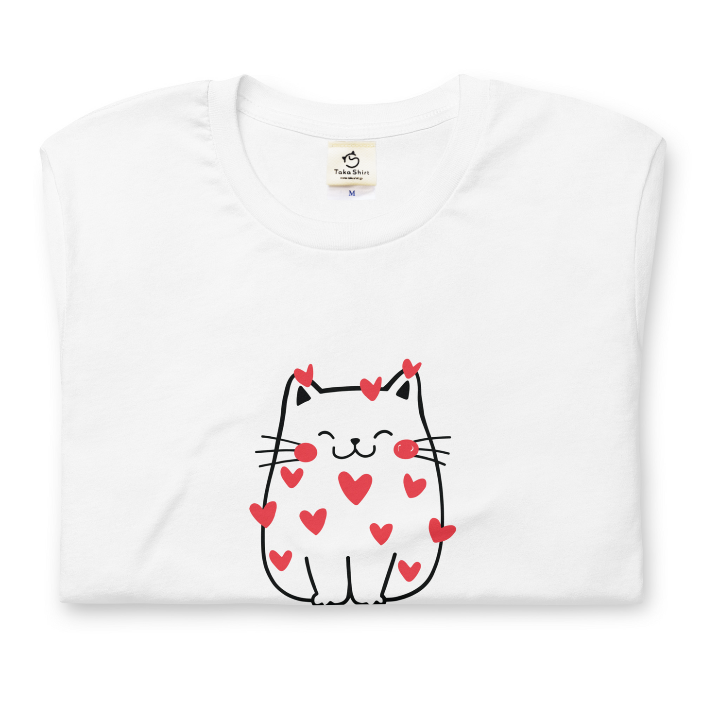 【バレンタイン限定】猫tシャツ ねこ 猫イラスト｜アダルト&キッズサイズ.