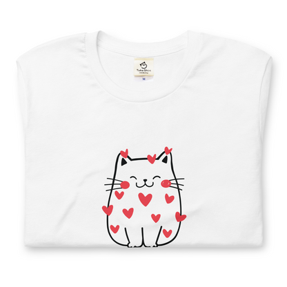 【バレンタイン限定】猫tシャツ ねこ 猫イラスト｜アダルト&キッズサイズ.