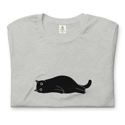 猫tシャツ ねこ 猫イラスト 可愛い　黒猫｜アダルト&キッズサイズ.