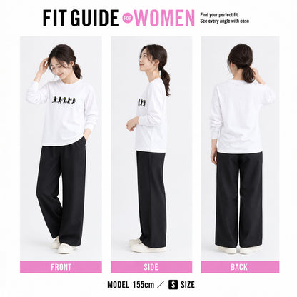 猫 長袖Tシャツ｜黒猫 音楽隊 イラスト｜ねこ ロンT メンズ レディース S-2XL