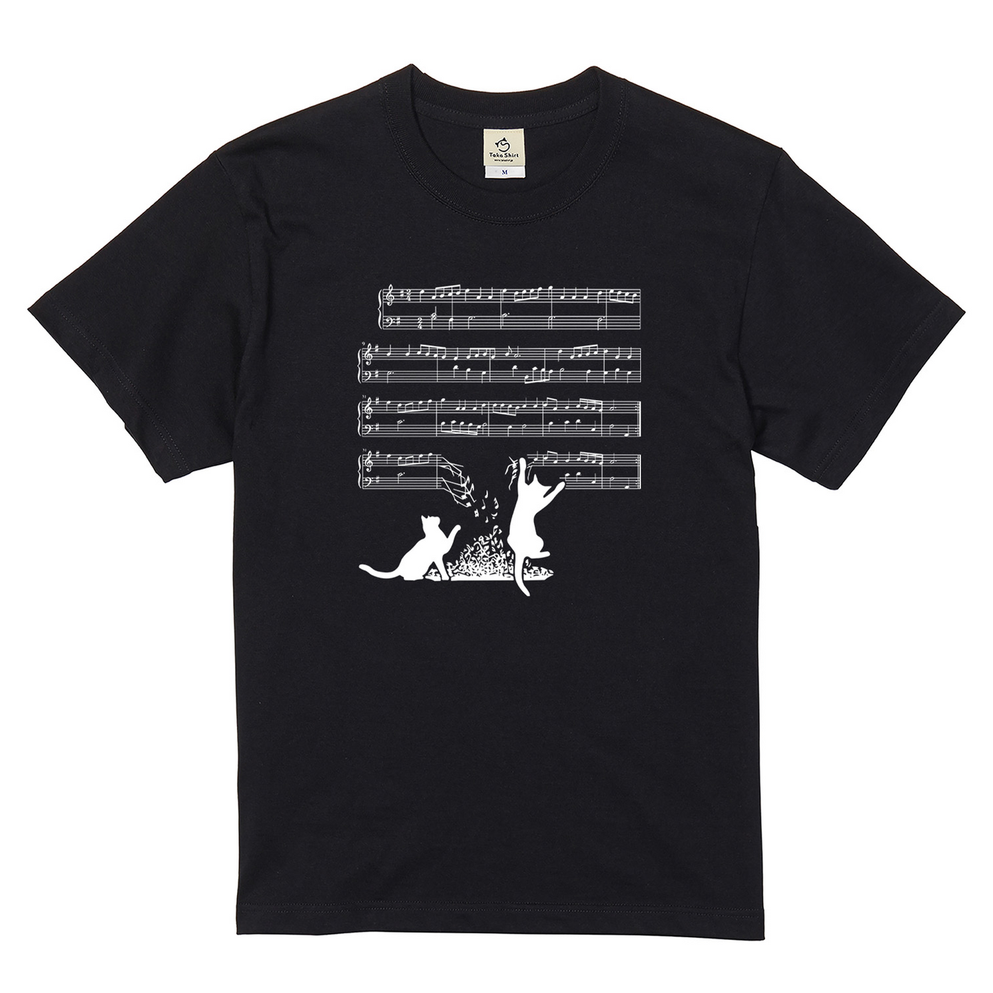 猫音符 Tシャツ | 音楽好きに人気